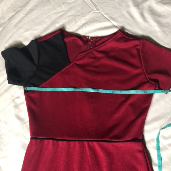 Red Black Cocktail/Semiformal Dress - Picture 3 of 5